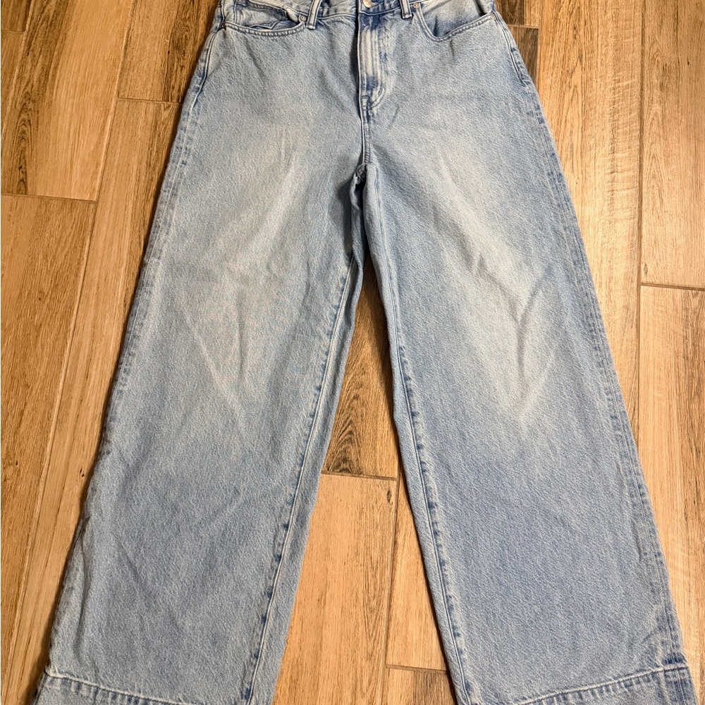 Madewell Light Wash Wide Leg Jeans